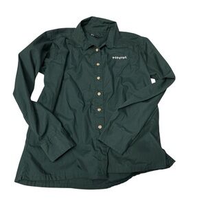 Popeyes Employees Women's Green Button Down